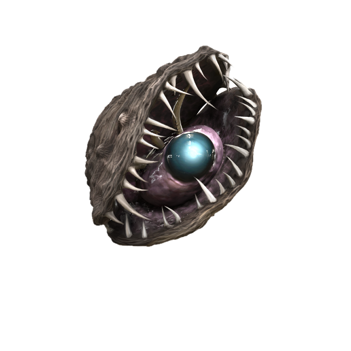 Happy woman hiker in a misty forest